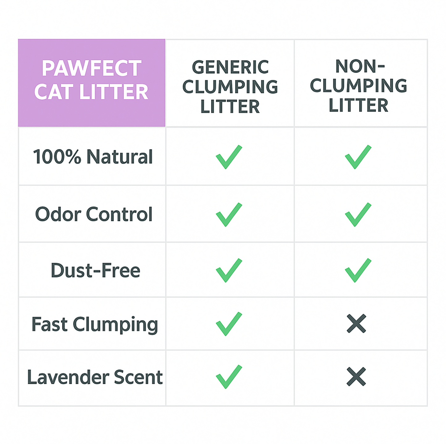 Lavender Scented Cat Litter – 17.2 lb / 9 L, Fast Clumping, Natural Odor Absorption, Lightweight Formula + Free Scoop, Made with Turkish White Bentonite