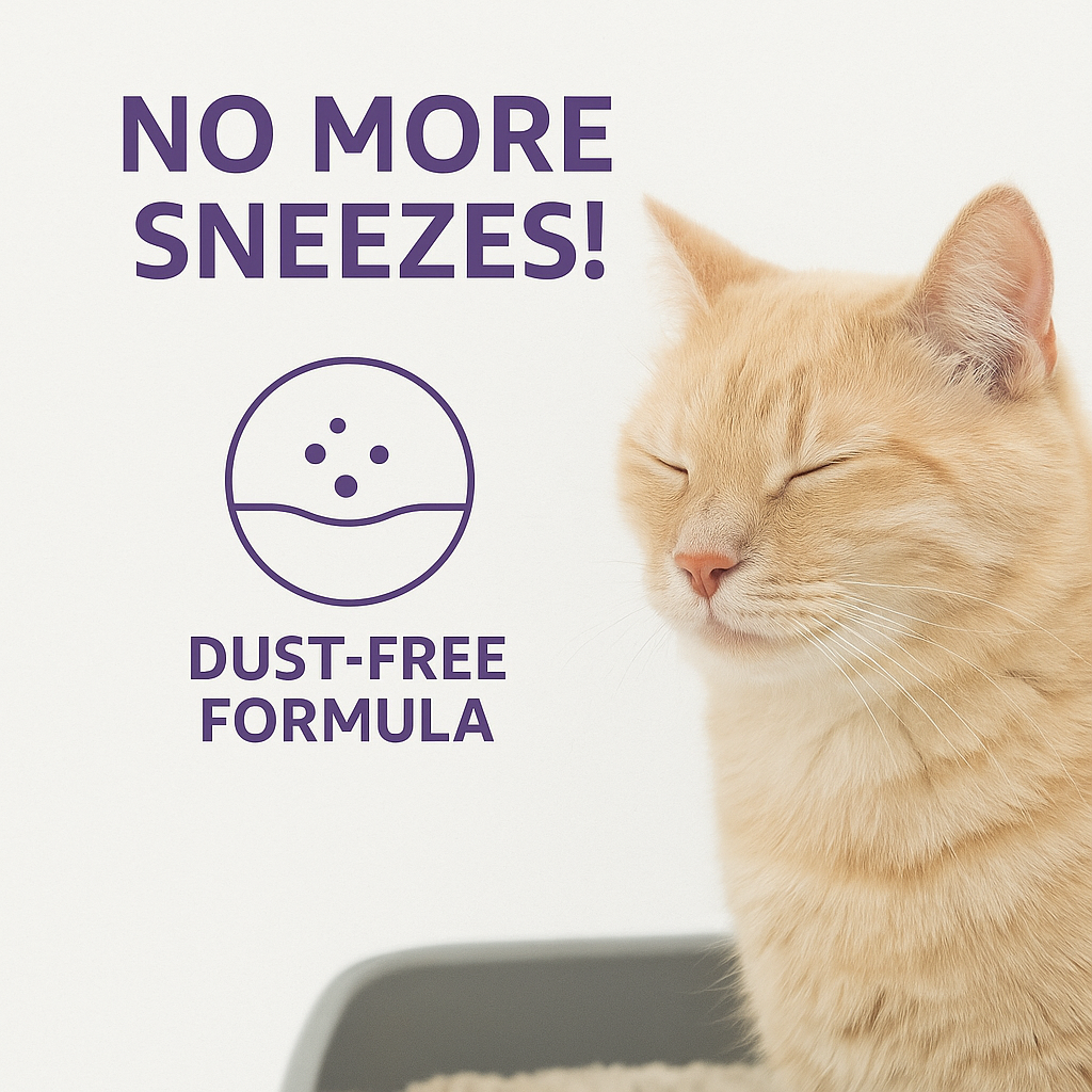 Lavender Scented Cat Litter – 17.2 lb / 9 L, Fast Clumping, Natural Odor Absorption, Lightweight Formula + Free Scoop, Made with Turkish White Bentonite