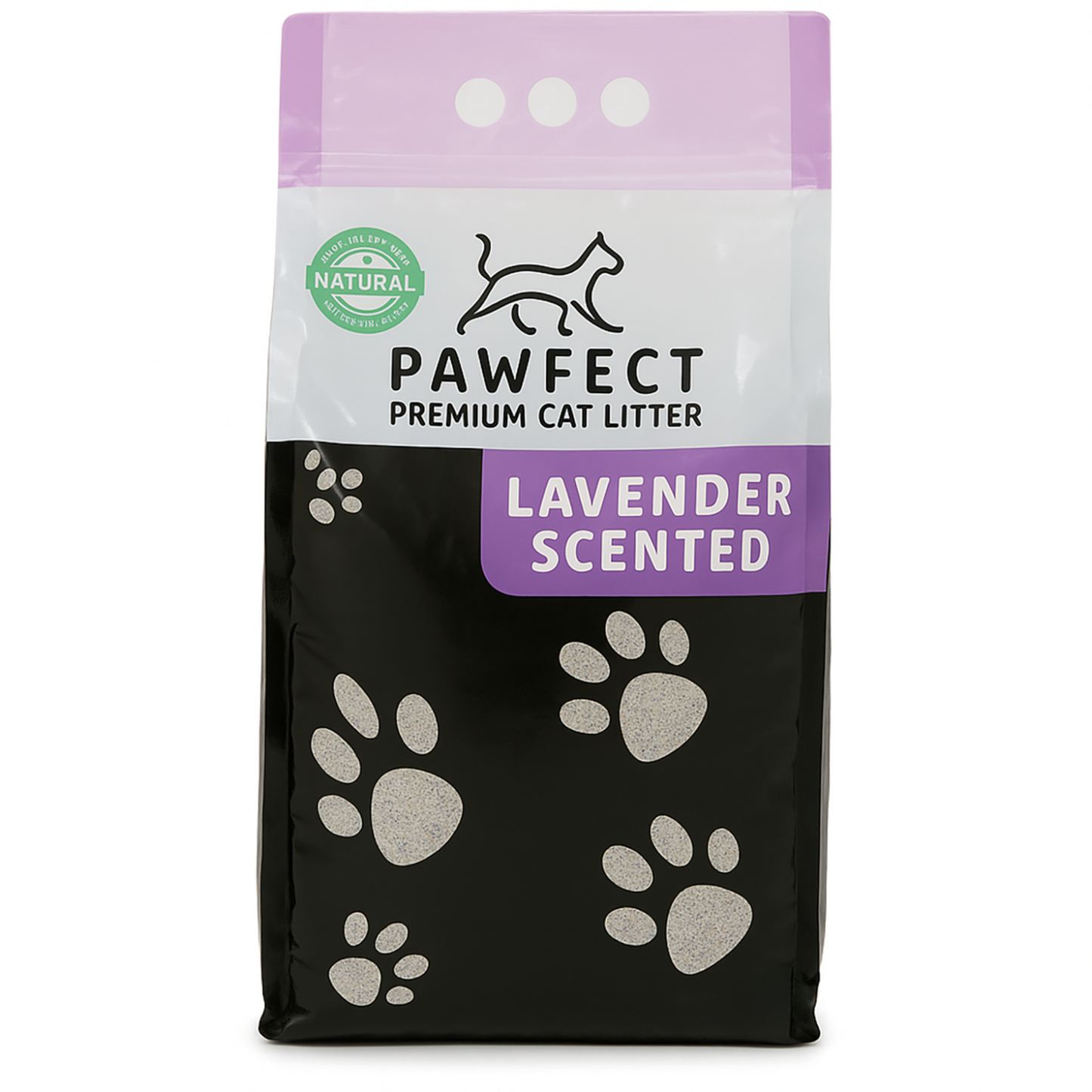 Lavender Scented Cat Litter – 17.2 lb / 9 L, Fast Clumping, Natural Odor Absorption, Lightweight Formula + Free Scoop, Made with Turkish White Bentonite