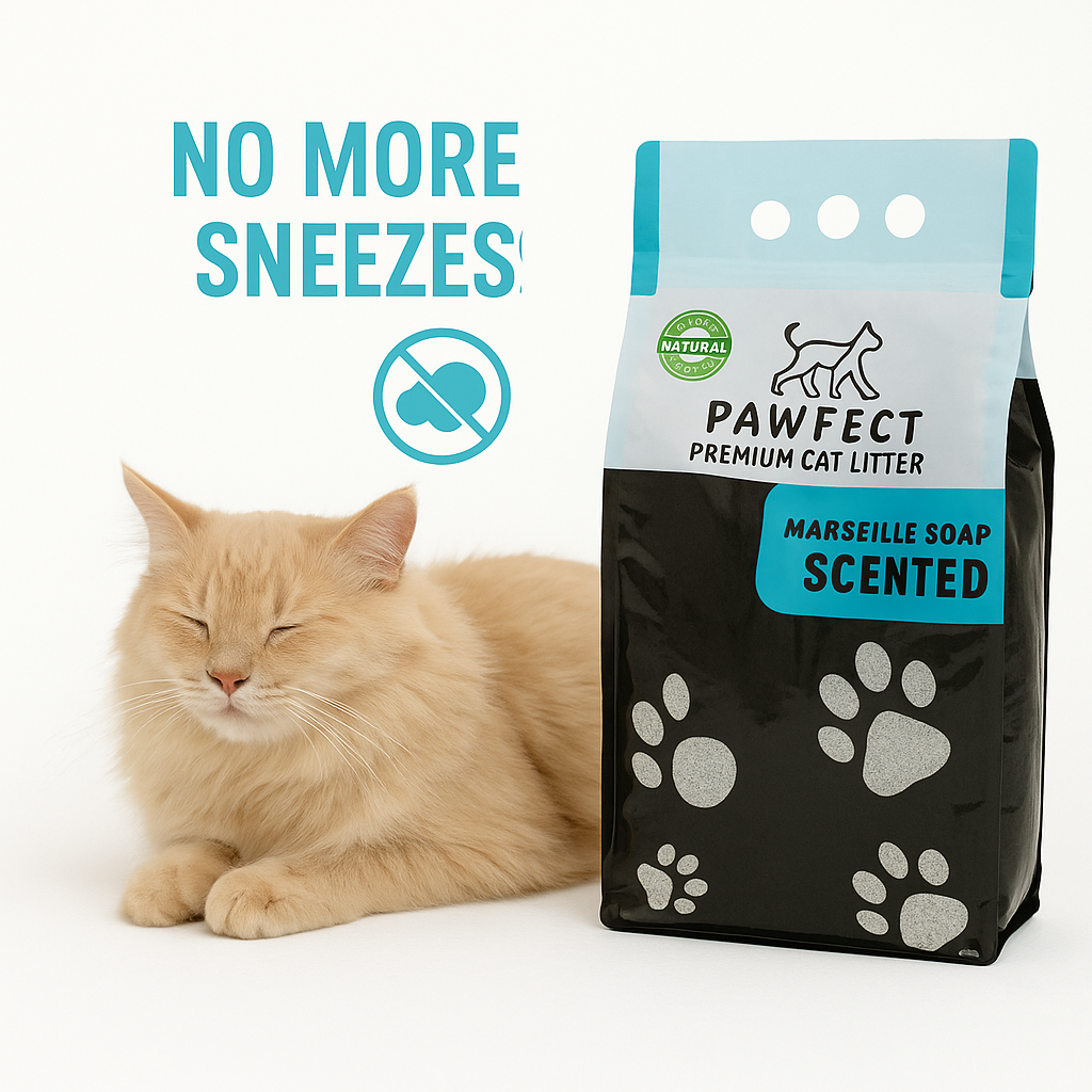 Marseille Soap Scented Cat Litter – 17.2 lbs. / 9 L, Fast Clumping, Natural Odor Absorption, Lightweight Formula + Free Scoop, Made with Turkish White Bentonite